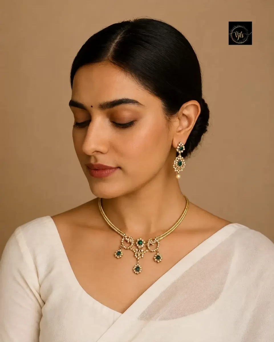 Vjls 06 Green ad necklace set